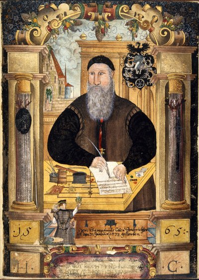 Portrait of Jerome Coeler the Elder (d.1573) from a collection of memoirs of the Coeler Family, Nuremberg by School German