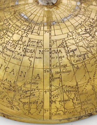 Rare Continental globe cup, North German or Flemish, c.1600 (detail) by School German