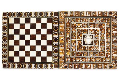 South German marquetry games box, from Augsburg or Nuremberg, late 16th-early 17th century by School German