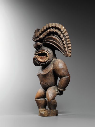 Hawaiian figure, kona style, representing the god of war, Ku Ka 