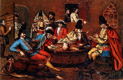 Rebel Soldiers of Prince Ferenc Rakoczi II Relaxing with Companions (after a Hungarian Seventeenth Century Painting) by School Hungarian