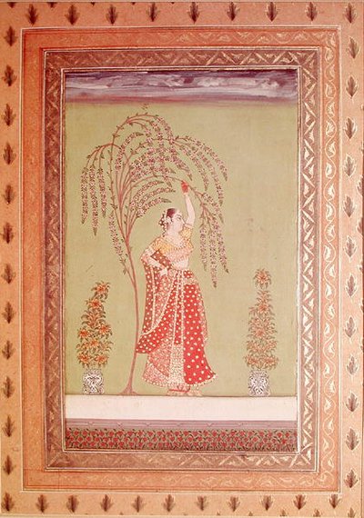 A Woman under a Tree by School Indian