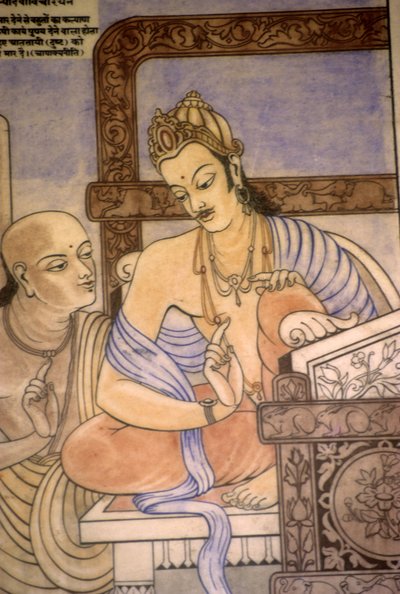 Chankaya and King Chandragupta by School Indian