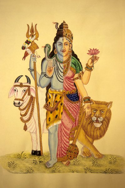 God Shiva in Ardnarees Wear Roop by School Indian