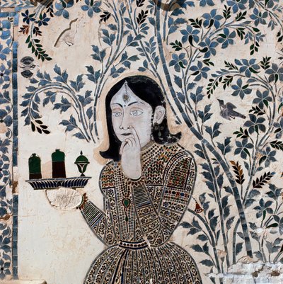Inlay Decorated with a Figure of Servant, Palace of Sawai Jai Singh II by School Indian
