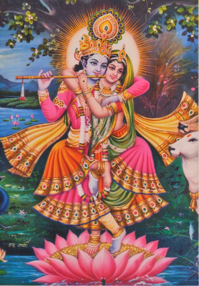 Krishna and Radha by School Indian
