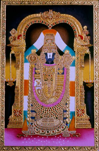 Miniature Painting of Lord Tirupati Balaji by School Indian