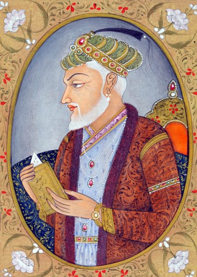 Miniature Painting of Mughal Emperor Aurangzeb by School Indian