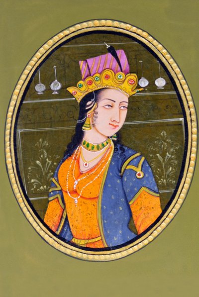 Miniature Painting of Queen Noorjahan by School Indian