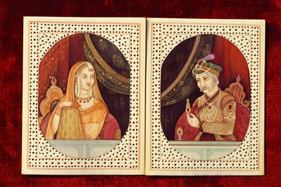 Mughal Emperor Akbar & Jodhabai by School Indian