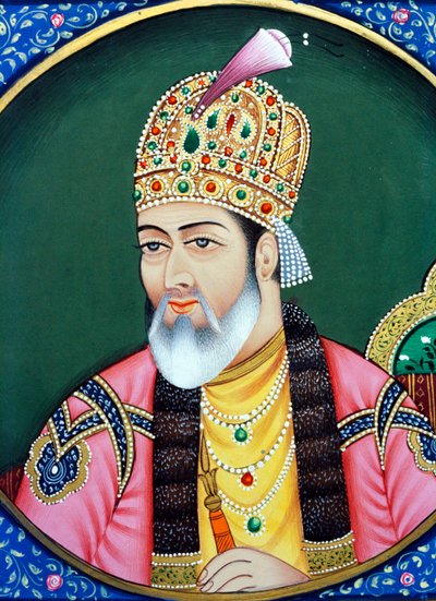Mughal Emperor Shah Jahan Miniature Painting by School Indian