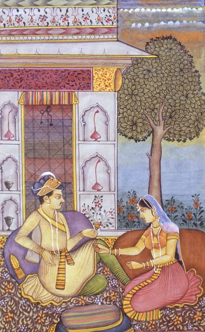 Mughal Miniature Painting on Paper Royal King Enjoying Drink by School Indian