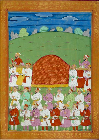 Palanquin of the Concubines of the Sultan, Court of the Shah Alem by School Indian
