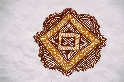 Places Painting Mandna at Jawaly Kala Keuarra, Jaipur, Rajasthan by School Indian