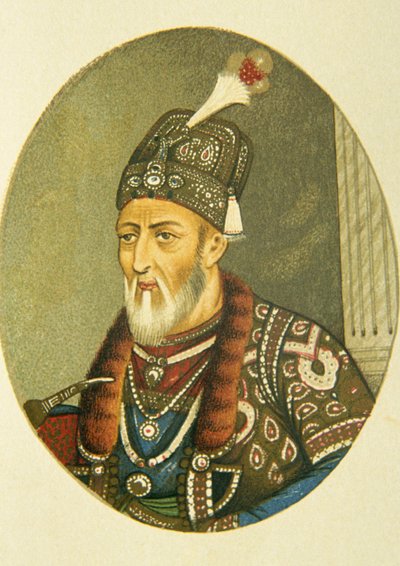 Portrait of Mughal Emperor Bahadur Shah II, India by School Indian
