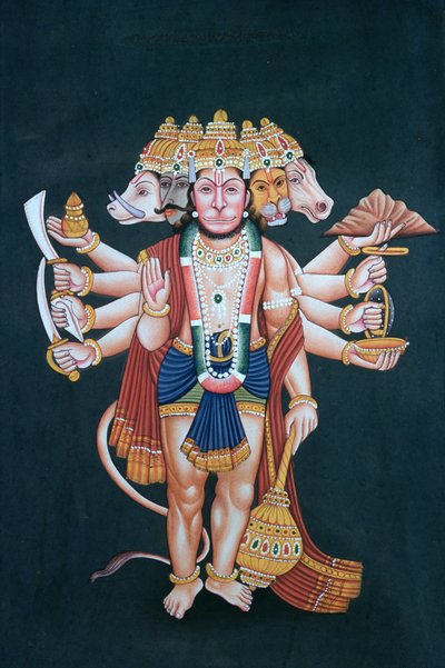Shri Panchmukhi Hanuman by School Indian