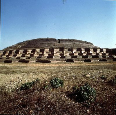 View of the Nandangarh Stupa, believed to hold the ashes of Buddha by School Indian