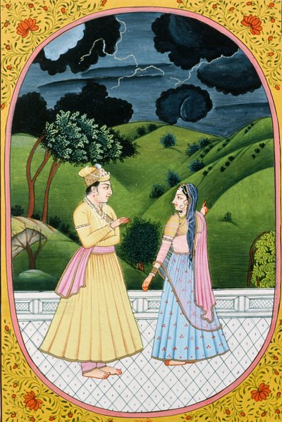 Year Calendar Picture & Painting for a Hindu Month Bhadon, India by School Indian