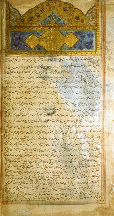 Page from The Canon of Medicine by Avicenna by School Iranian