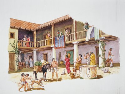 Ancient Athens - reconstruction of a house by School Italian