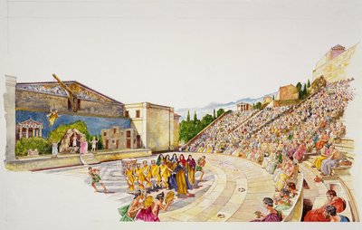 Ancient Athens - reconstruction of a theatre by School Italian
