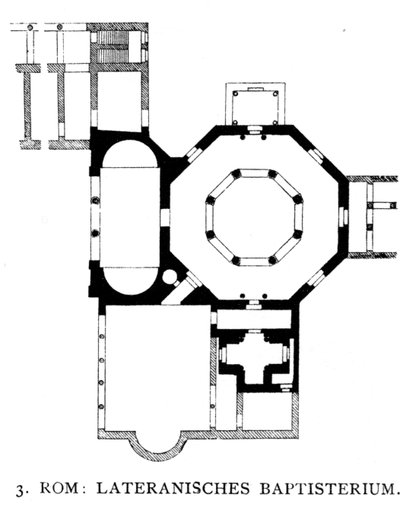 Floorplan of the Lateran Baptistery, Rome by School Italian