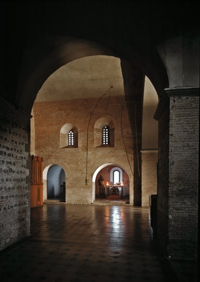Interior view of the church of Saint Vincent and Saint Anasthasius the Abbey of the Three Fountains by School Italian