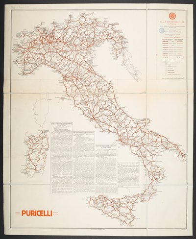 Road map of Italy, 