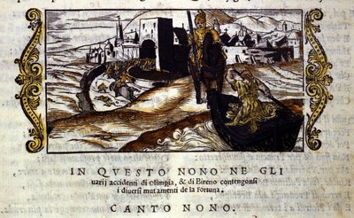 Roland comes to the rescue of Olympia. Scene of the knight poem 