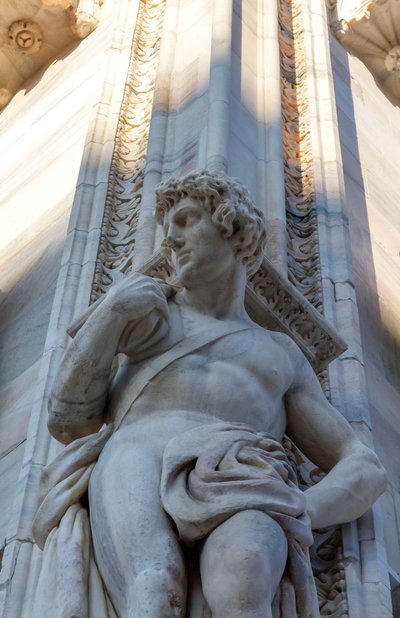 Telamon of Milan Cathedral Facade, Lombardy, Italy (detail) by School Italian
