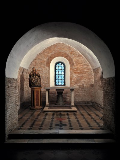 View of the First Chapel of the Church of Saints Vincent and Anastasius, Abbey of Tre Fontane by School Italian