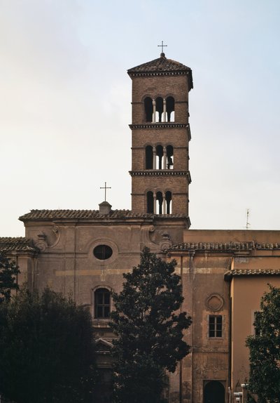 View of the church of St Sisto vecchio by School Italian