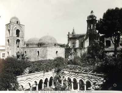 View of the east end of the church, constructed in 1132-48 by King Roger II (d.1154) of Sicily and the cloister constructed in the 13th century by School Italian