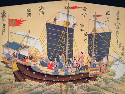 Japanese Merchant Ship of the 18th Century by School Japanese