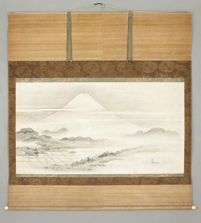 Kakemono, Landscape of Mt. Fuji by Japanese School