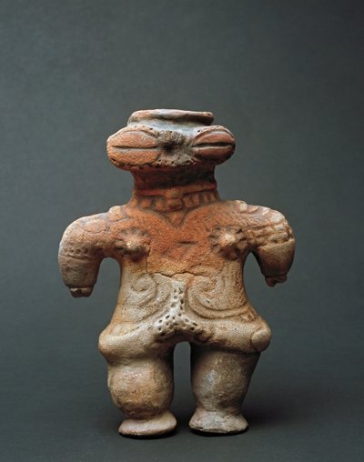 Terracotta dogu sculpture from Akita, Jomon period by Japanese School
