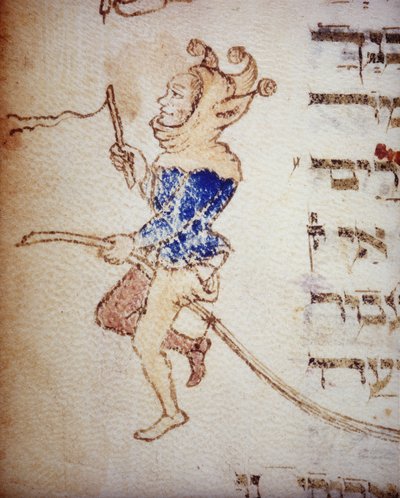 A Court Jester. 13th Century Jewish Manuscript. Biblioteca Palatina, Parma by School Jewish