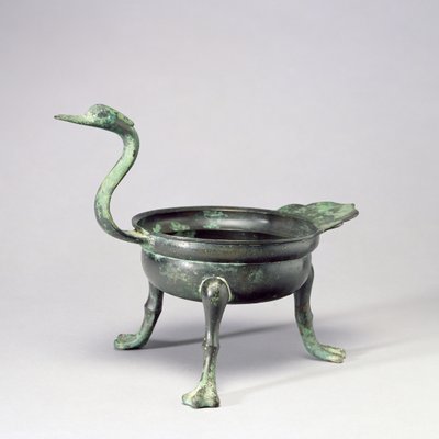 Tripod with ducks-head handle, Paekche Kingdom, 6th-7th century by School Korean