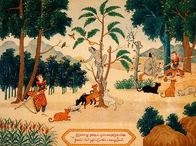 Illustrations of Buddhist stories, c.1920 by School Laotian