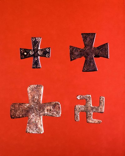 Lombardy crosses of the 6th and 7th century, Museo di Cividale Friuli by School Lombard
