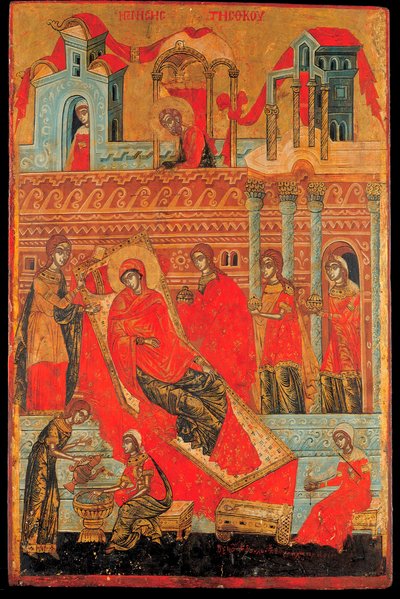 The Birth of the Virgin by School Macedonian