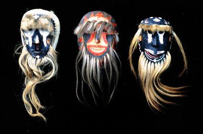 Three masks by School Mexican