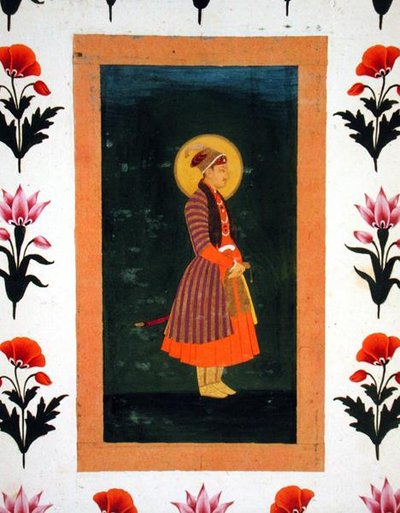 Standing Portrait of a Ruler (from the Small Clive Album) by School Mughal