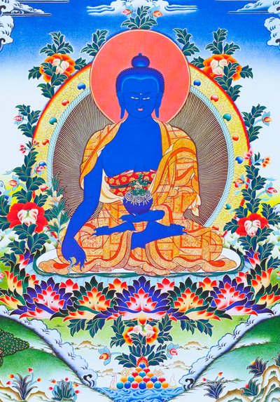 Image Depicting the Medicine Buddha by School Nepalese
