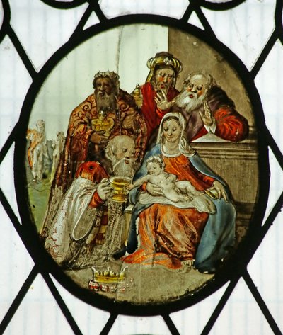 Roundel: The Adoration of the Magi by School Netherlandish