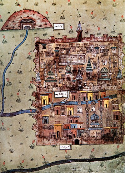 Map of Erzerum, Turkey by School Ottoman