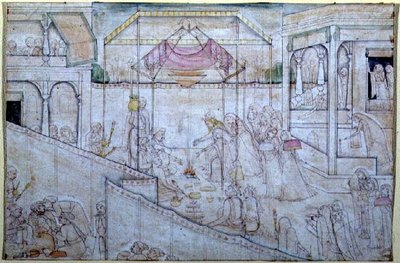 The Marriage of Nala and Damayanti by School Pahari