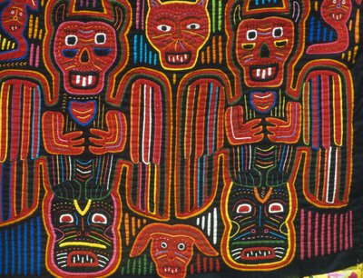 Hand-sewn colored cotton, San Blas Archipelago, Republic of Panama (detail) by School Panamanian