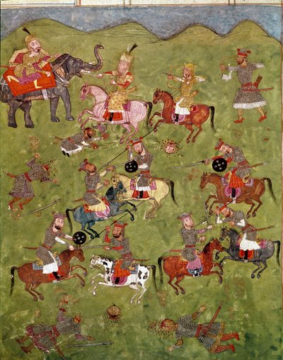 Battle Scene from the Shahnameh by School Persian