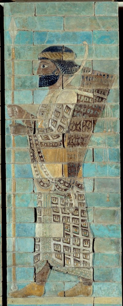 The Frieze of the Archers from the Palace of Darius I by School Persian